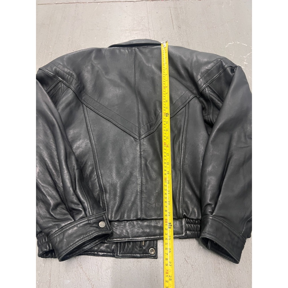 Vintage Mirage Geniune Leather Bomber Jacket Men's Black Made in Korea - Medium - Picture 8 of 13